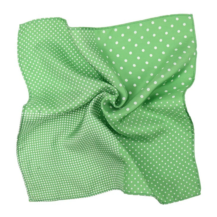 Green Polka Dot Pocket Square