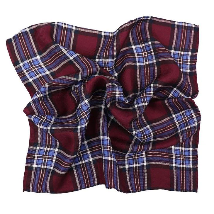 Red Plaid Pocket Square